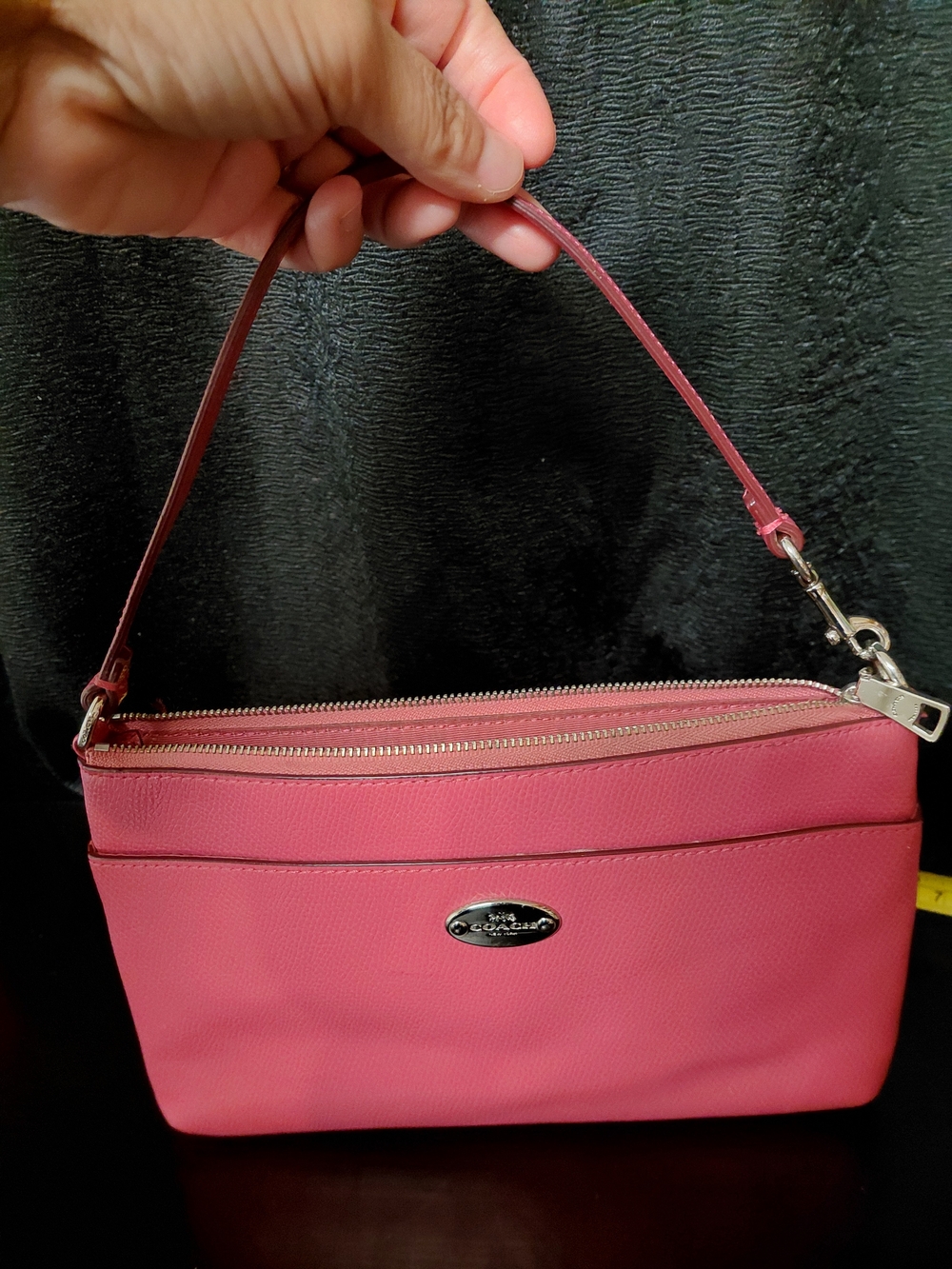Coach Pink Signature Small Wristlet